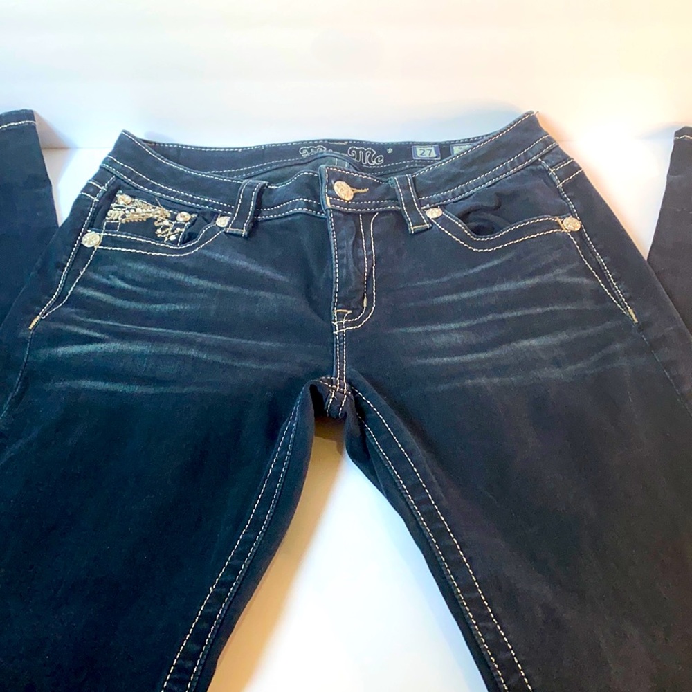 MissMe blue jeans with details In  silver